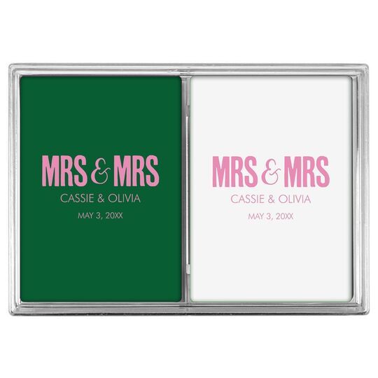 Bold Mrs & Mrs Double Deck Playing Cards